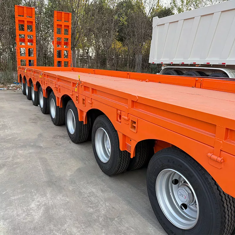 Semi-remorque hydraulique de transport lourd à plusieurs essieux à 10 essieux