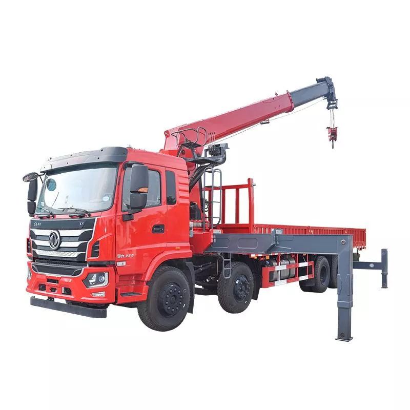 Semi-remorque-grue montée sur camion à poutre droite